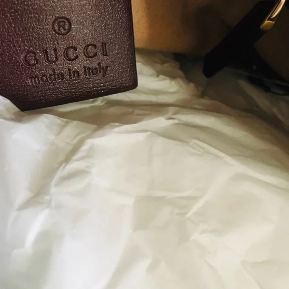 New Authentic Gucci Medium GG Canvas & Leather Shoulder Bag - Picture 11 of 12